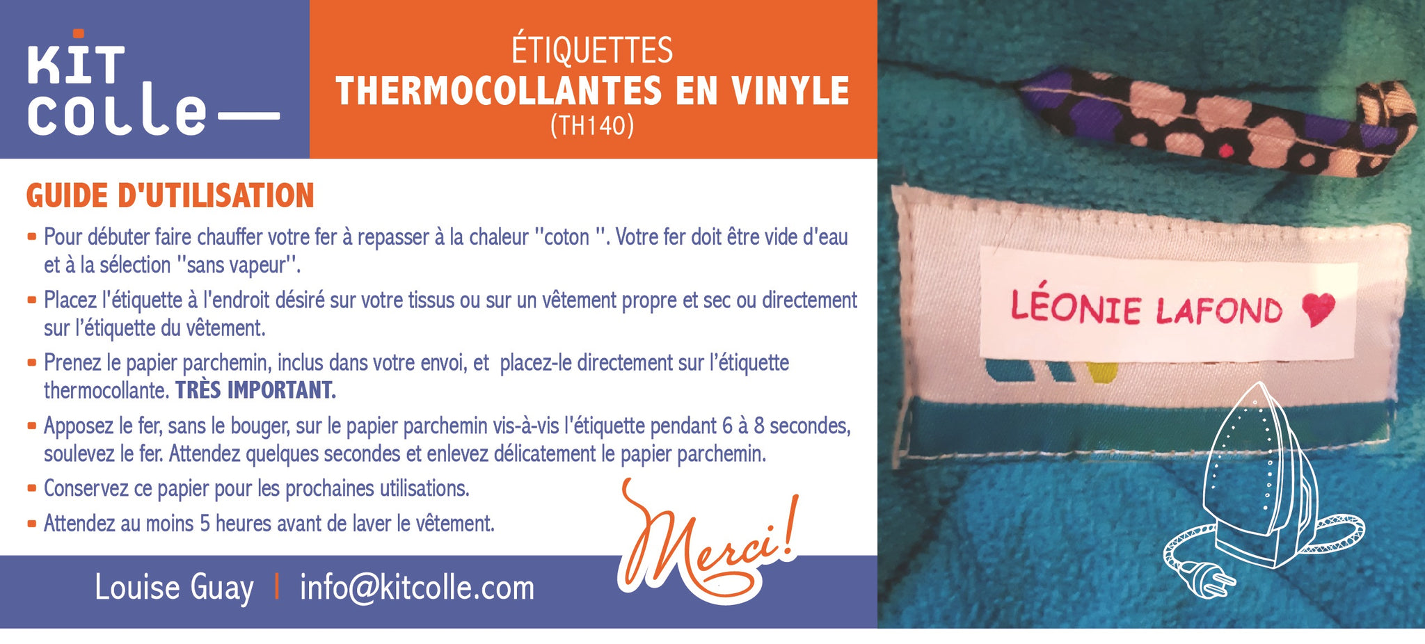 Ensemble Vinyle-Thermo-Vêtements (TH140) – Kit Colle